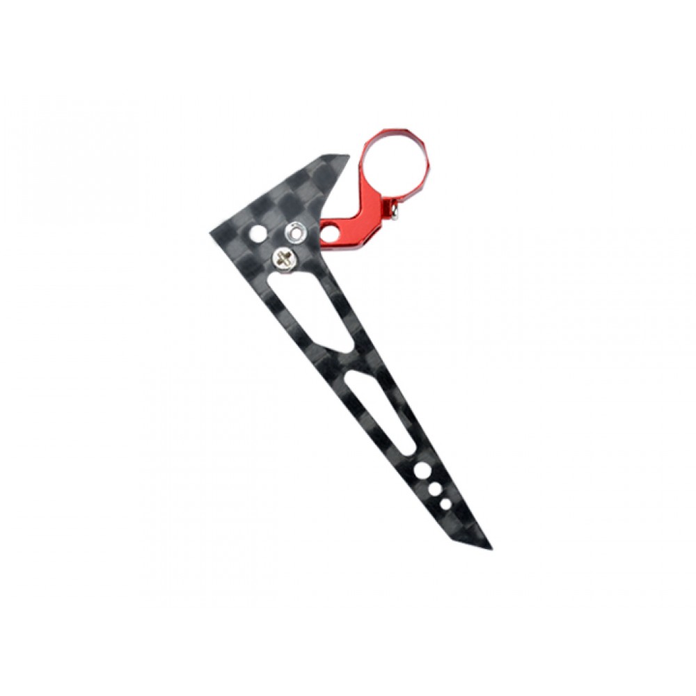 Tail Motor Mount w/ Vertical Fin set (RED) BLADE MCPX/S